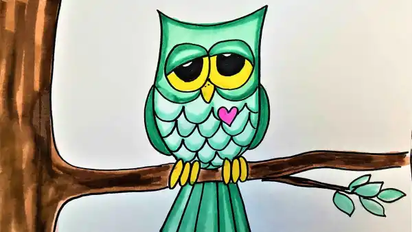 Draw and Paint a Cute Owl, Live interative class for ages 8-12, taught by  Deborah Ewing