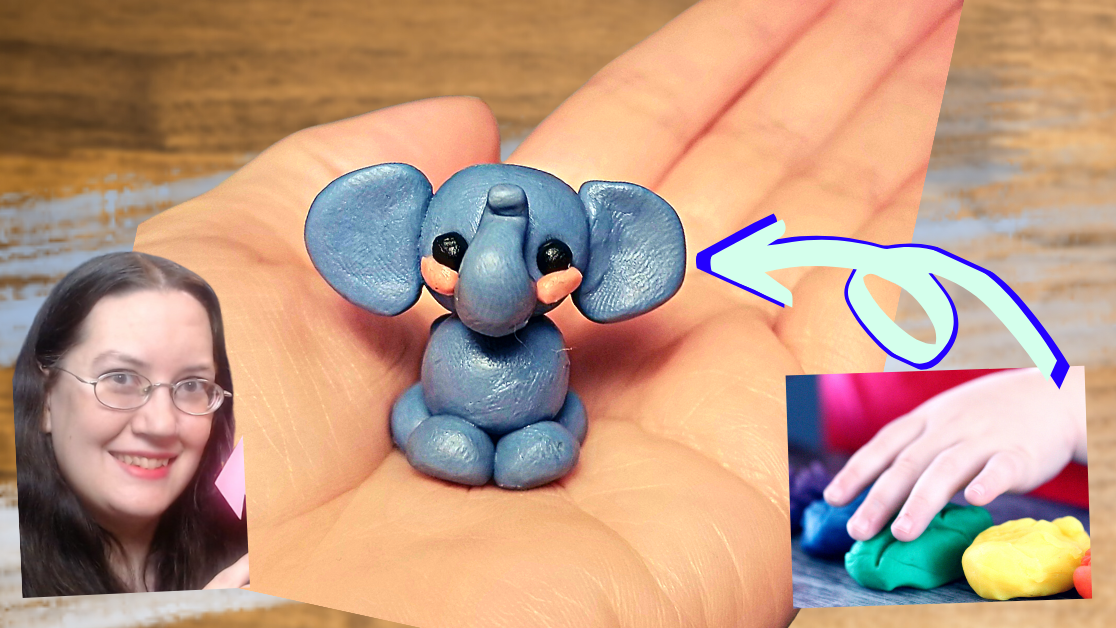 Sculpt an Elephant - Air Dry or Polymer Clay Craft, Live interative class  for ages 6-10, taught by Ms Starla