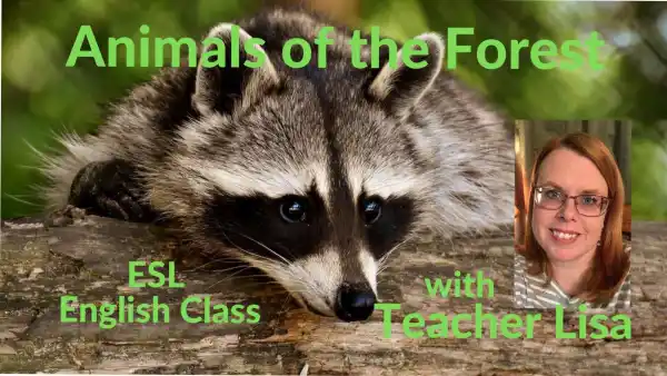 Animals of the Forest: 1:1 ESL English Vocabulary and Conversation Classes  | Live interative class for ages 6-10 | taught by Lisa James: ESL/TESOL,  English, Writing, Science | Allschool