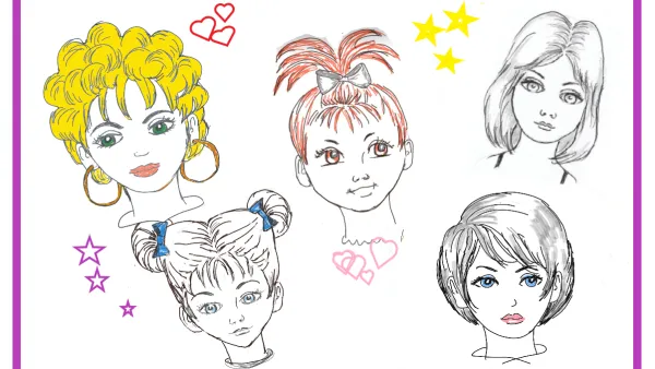 Draw a Girls Face & Learn How to Draw Some Different Hair Styles. | Live  interative class for ages 8-11 | taught by Ms Anna | Allschool