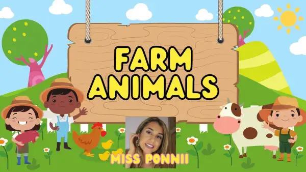 ESL Fun Farm Animals | Live interative class for ages 3-7 | taught by Miss  Ponnii | Allschool