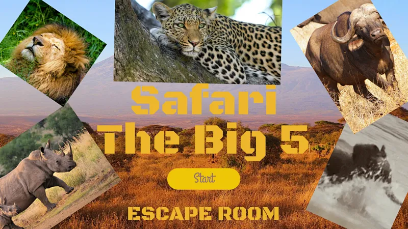 The Big Five Safari - African Animals | Live interative class for ages 8-12  | taught by Teacher Neet * ESL, reading, spelling | Allschool