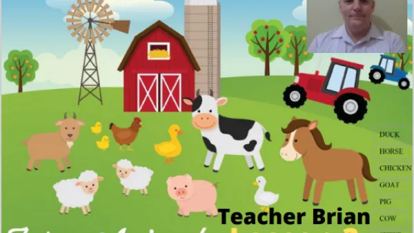 Farm Animals Lesson 3 | Live interative class for ages 4-8 | taught by  Brian | Allschool