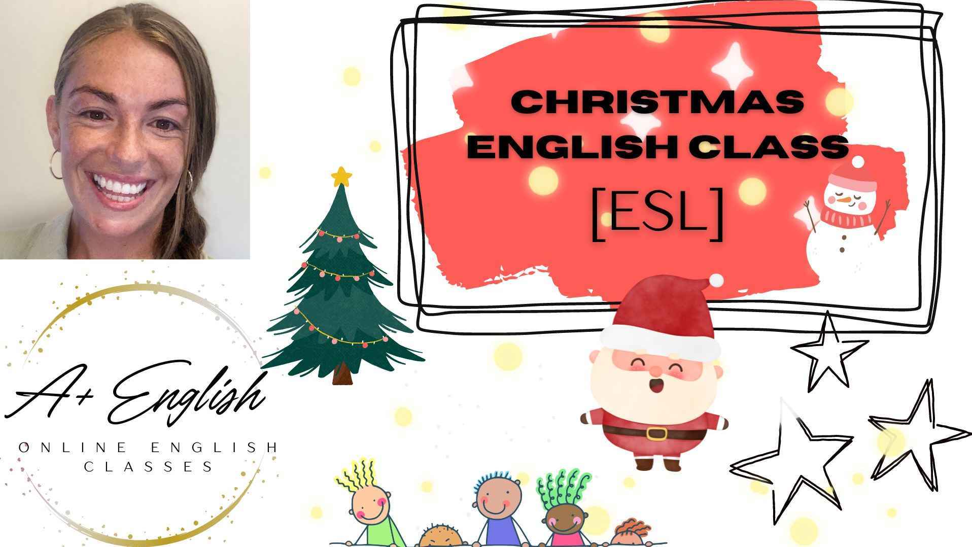 Learn English Club All About Christmas Class ESL | Live interative class  for ages 3-7 | taught by Teacher Katie ?: ESL, English, Reading | Allschool