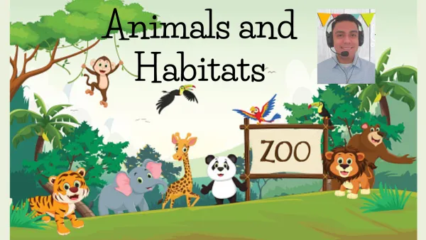 Animals and Habitats (ESL) | Live interative class for ages 5-9 | taught by  Teacher Leo | Allschool