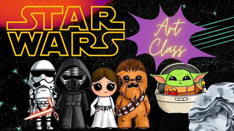 STAR WARS Drawing Class for Little Artists (Step-by-Step Beginner Art  Lesson for Ages 5+) | Live interative class for ages 5-9 | taught by  Teacher Vanessa | Allschool