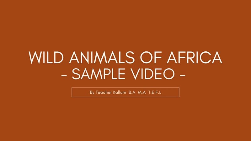 Wild Animals Of Africa- Learn About And Have Fun Drawing The Beauty Of  Nature. (English/Science/Art) | Live interative class for ages 7-10 |  taught by Teacher Kallum   .L | Allschool